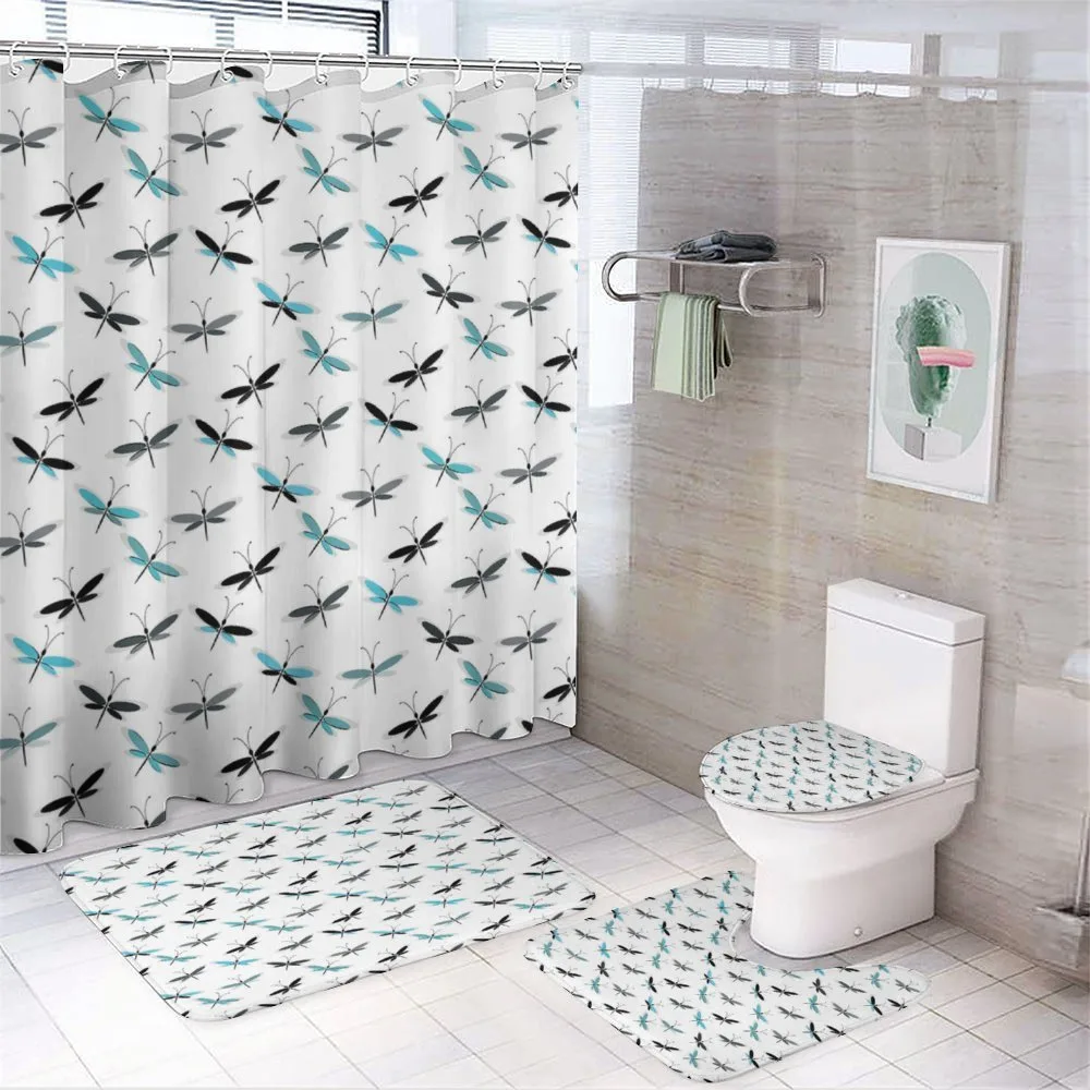 Simplistic Abstract Wings — 4-Piece Bathroom Set preview