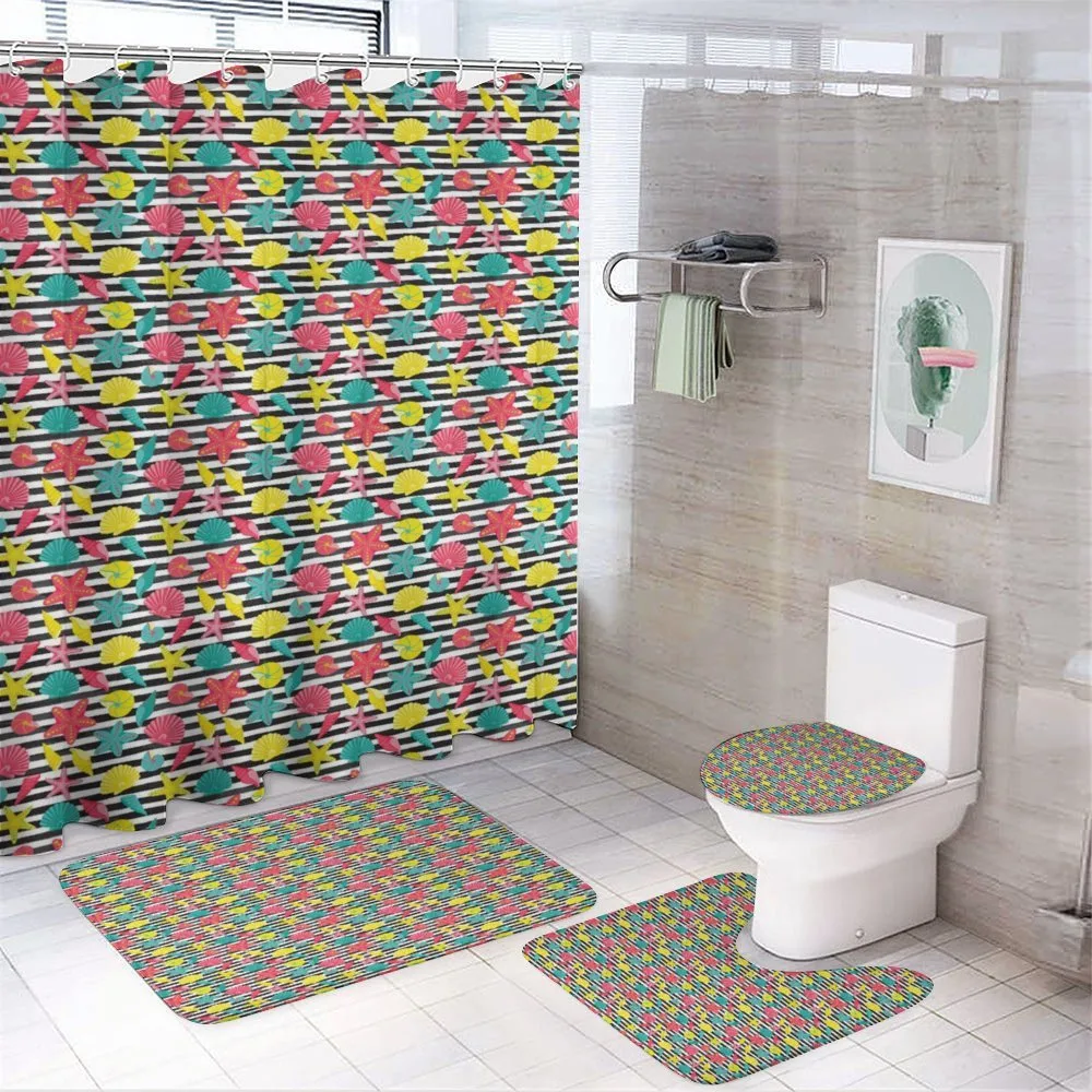 Cartoon Ocean Fauna — 4-Piece Bathroom Set preview