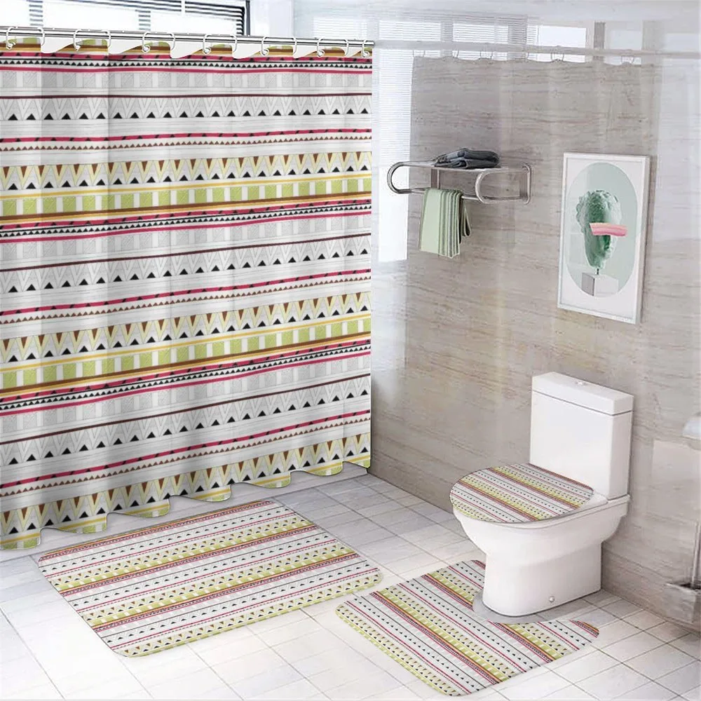 Triangles Lines — 4-Piece Bathroom Set preview