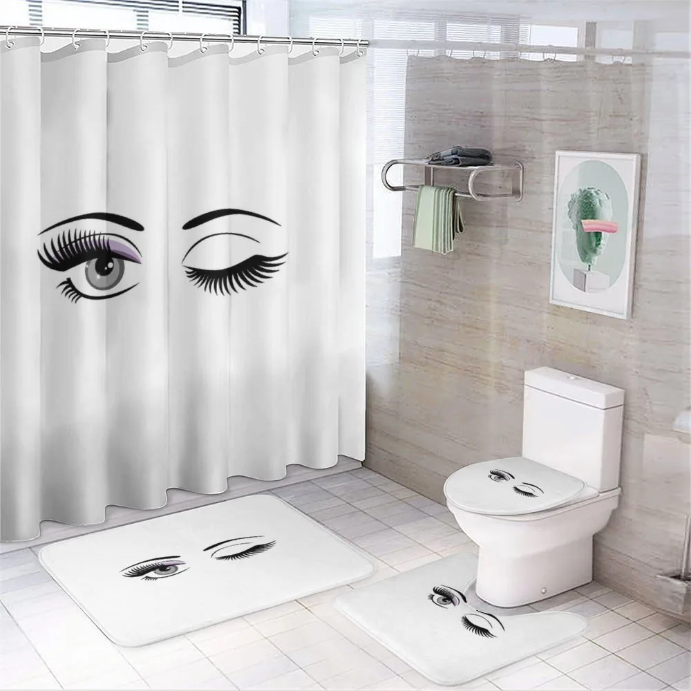 Flirting Winking Woman — 4-Piece Bathroom Set preview