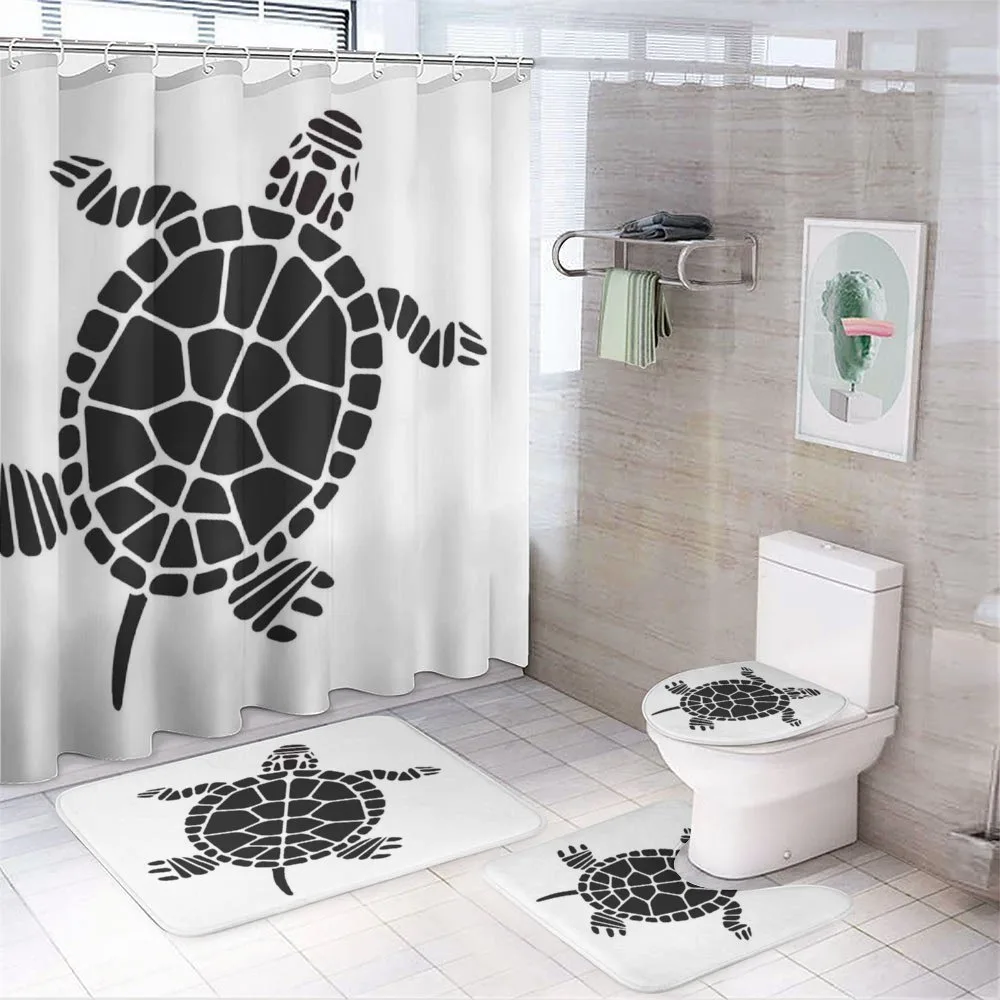 Geometric Shapes Motifs — 4-Piece Bathroom Set preview