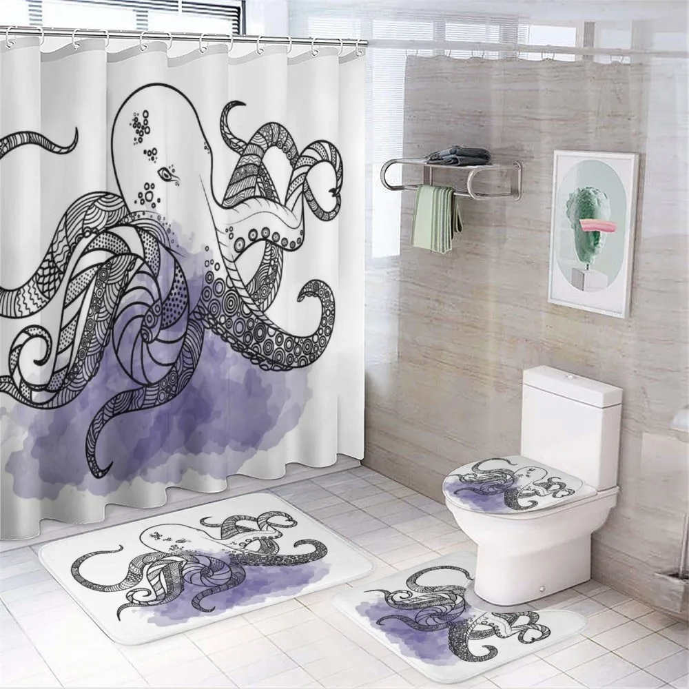 Line Art Animal — 4-Piece Bathroom Set preview