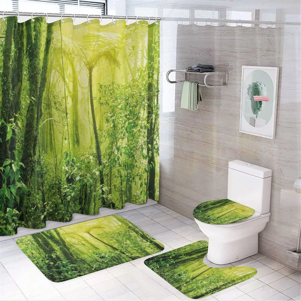 Tropical Amazon Forest — 4-Piece Bathroom Set preview