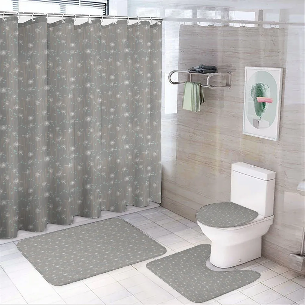 Dots Lines and Dandelions — 4-Piece Bathroom Set preview