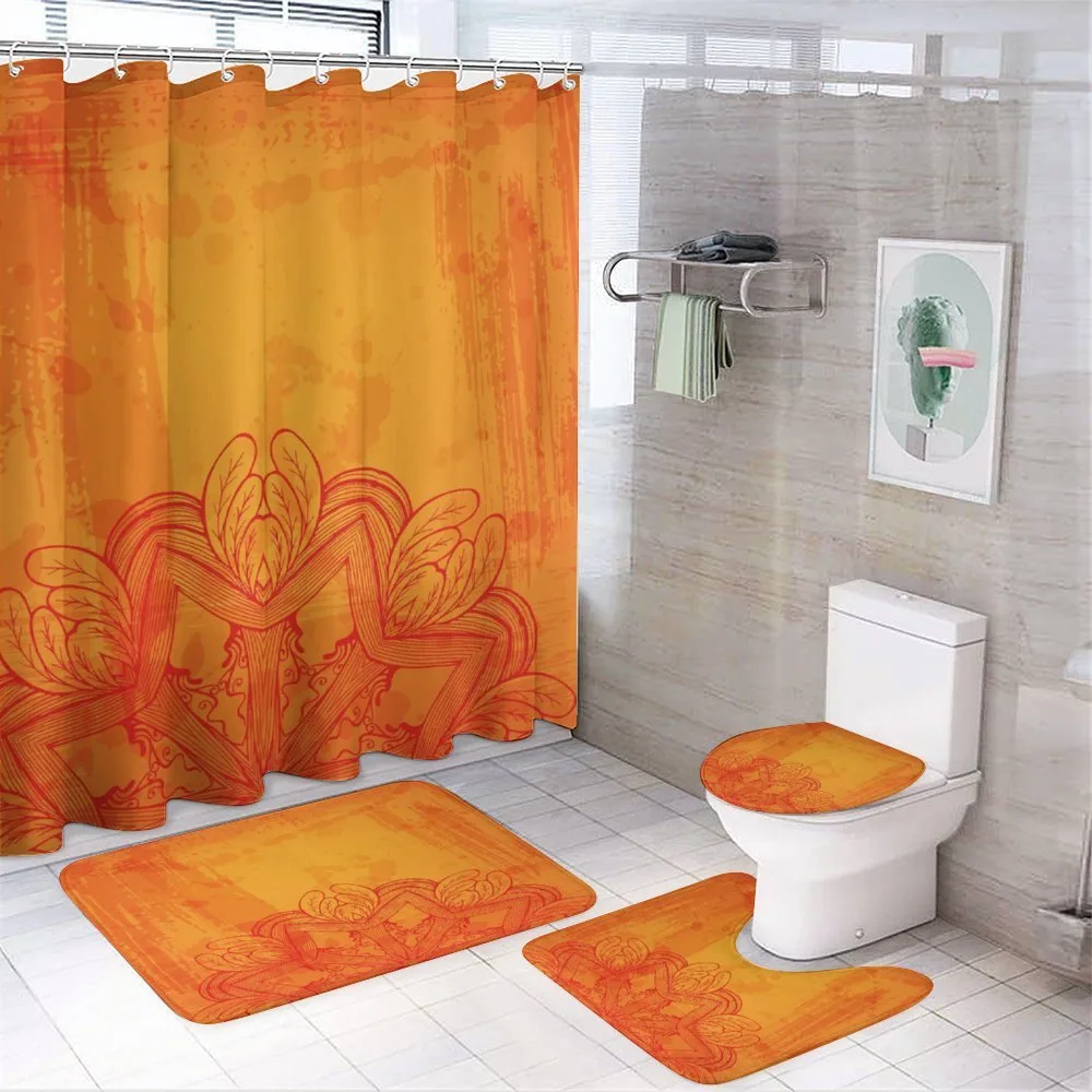 Feather Leaves Triangular — 4-Piece Bathroom Set preview