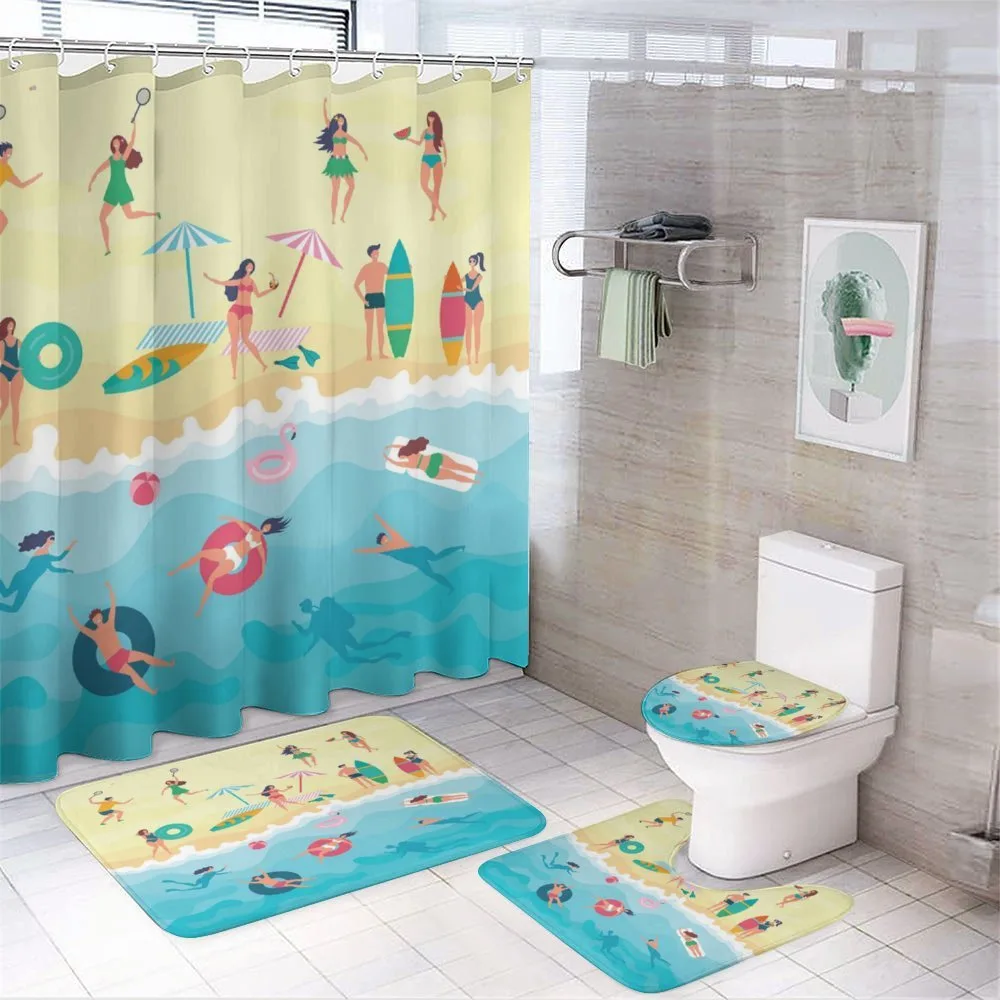 Having Fun at Summer — 4-Piece Bathroom Set preview