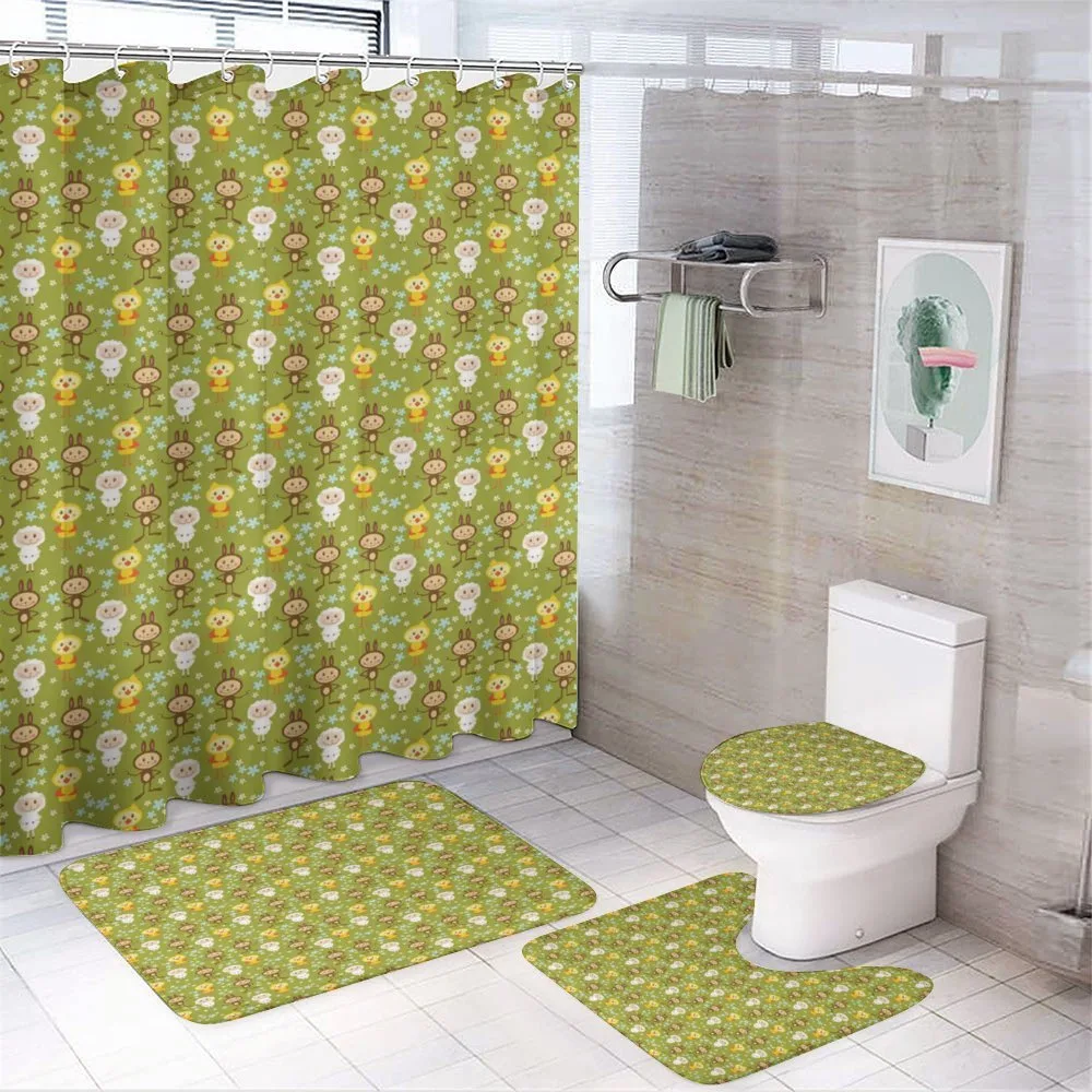 Sheep Rabbits and Chicken — 4-Piece Bathroom Set preview