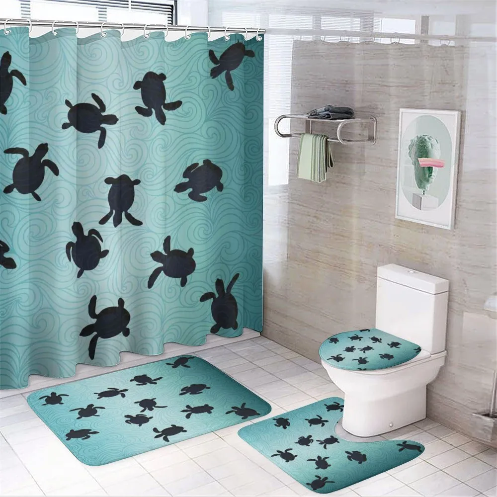 Baby Turtles Deep Sealife — 4-Piece Bathroom Set preview
