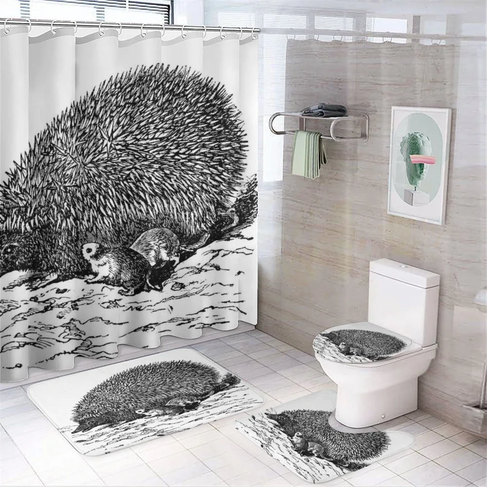 European Hedgehog — 4-Piece Bathroom Set preview