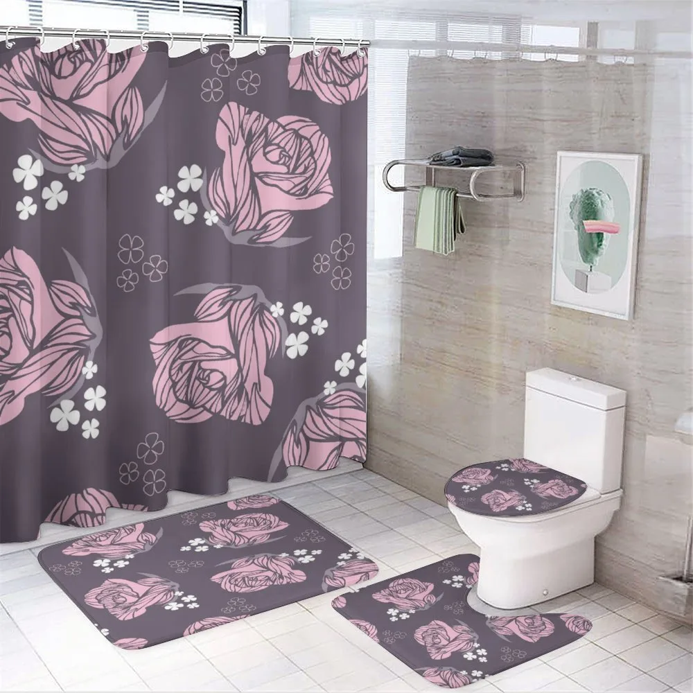 Vintage Rose Soft Color — 4-Piece Bathroom Set preview
