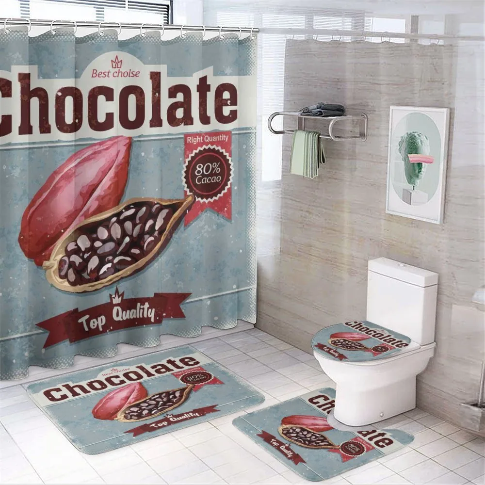 Best Choice Chocolate Retro — 4-Piece Bathroom Set preview