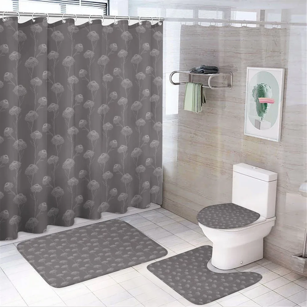 Chrysanthemum Flowers — 4-Piece Bathroom Set preview
