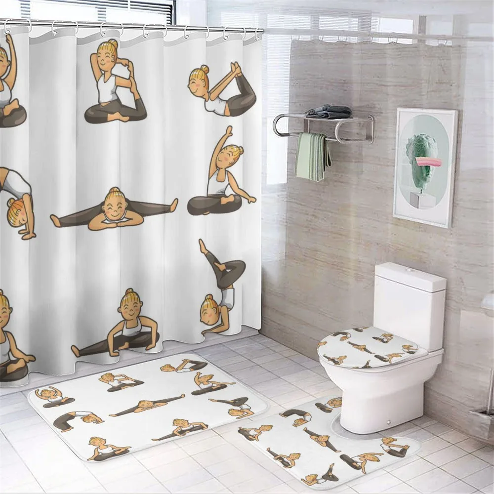 Girl Positions Aerobics — 4-Piece Bathroom Set preview