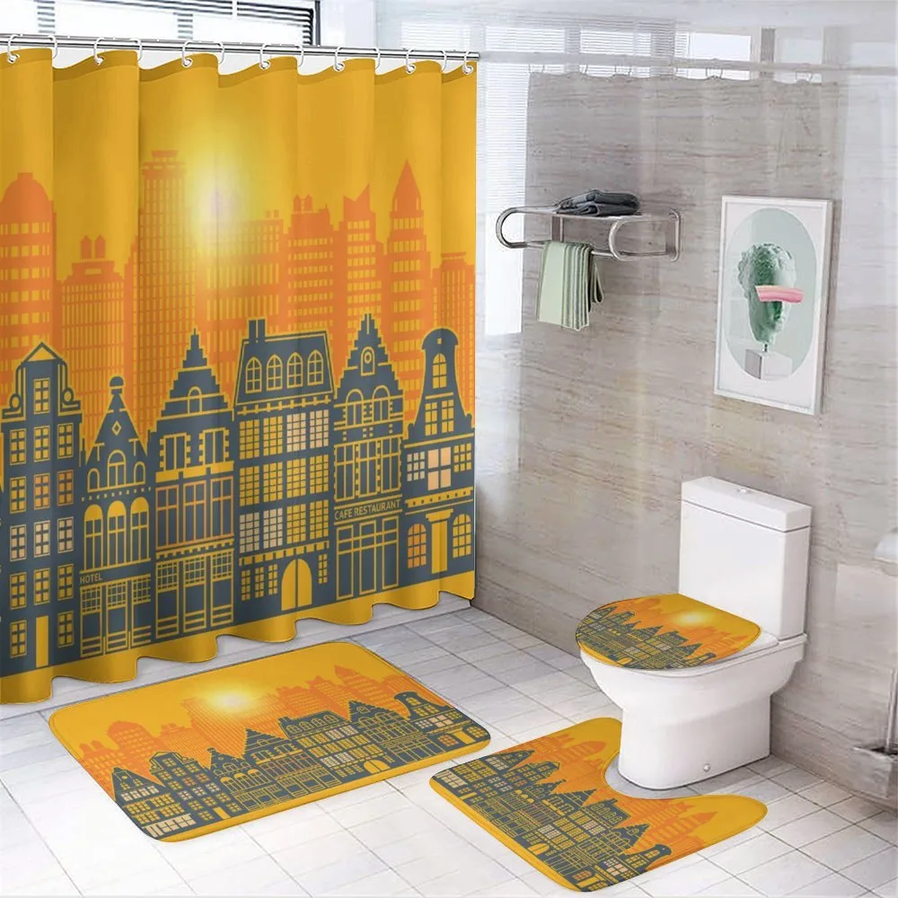 Urban Retro Architecture — 4-Piece Bathroom Set preview
