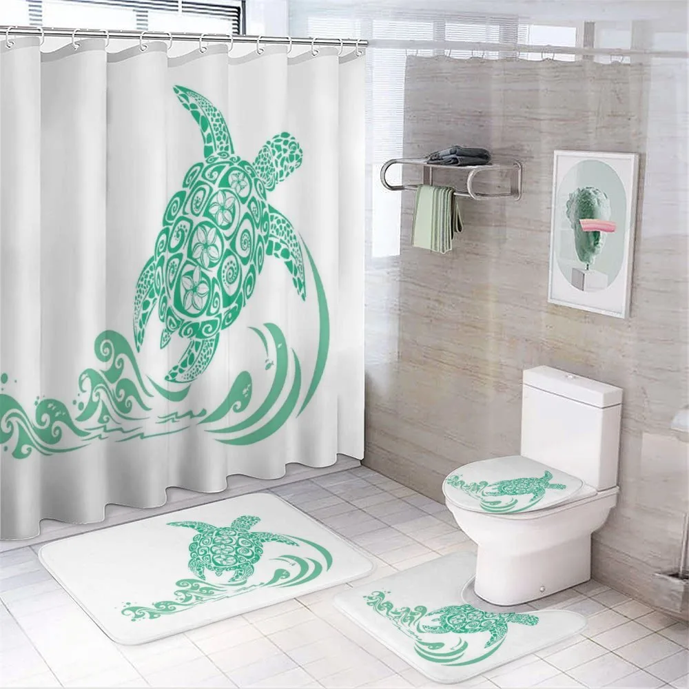 Plumeria Flowers Pattern — 4-Piece Bathroom Set preview