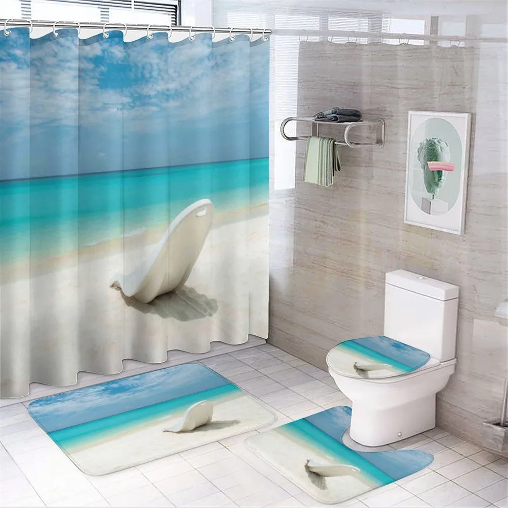 Maldives Beach Sunny Day — 4-Piece Bathroom Set preview