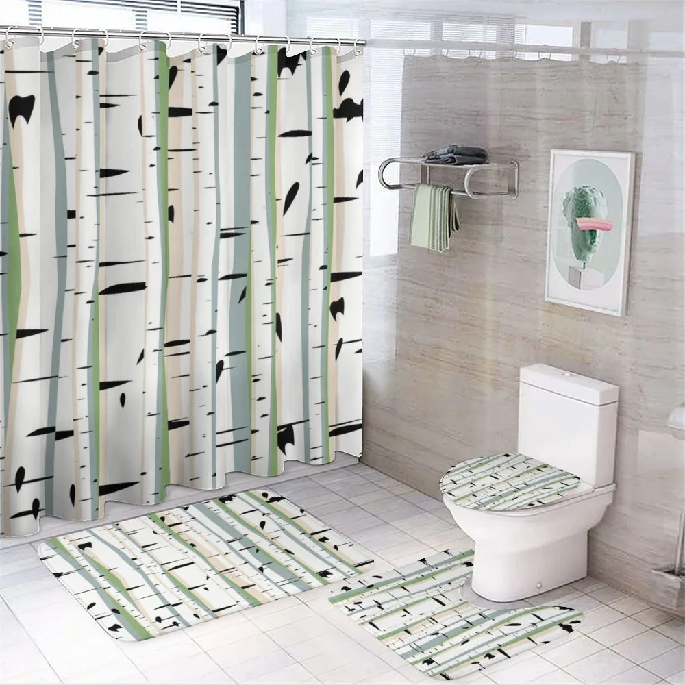 Dense Tree Formation — 4-Piece Bathroom Set preview