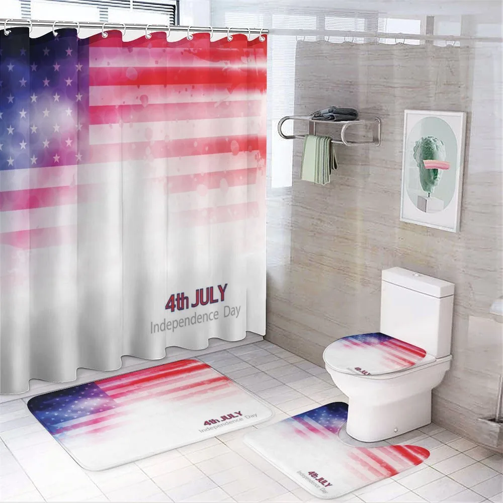 Grunge Flag Art — 4-Piece Bathroom Set preview