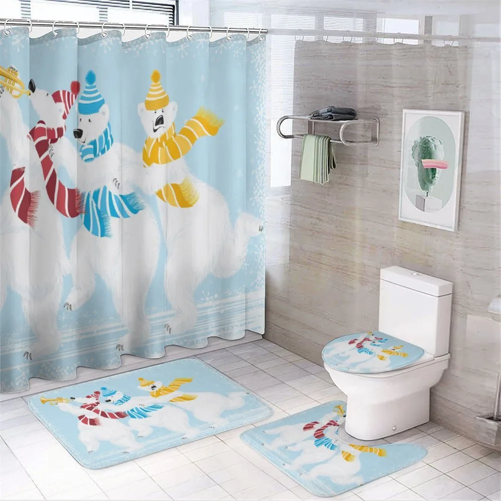 Xmas at North Pole Funny — 4-Piece Bathroom Set preview