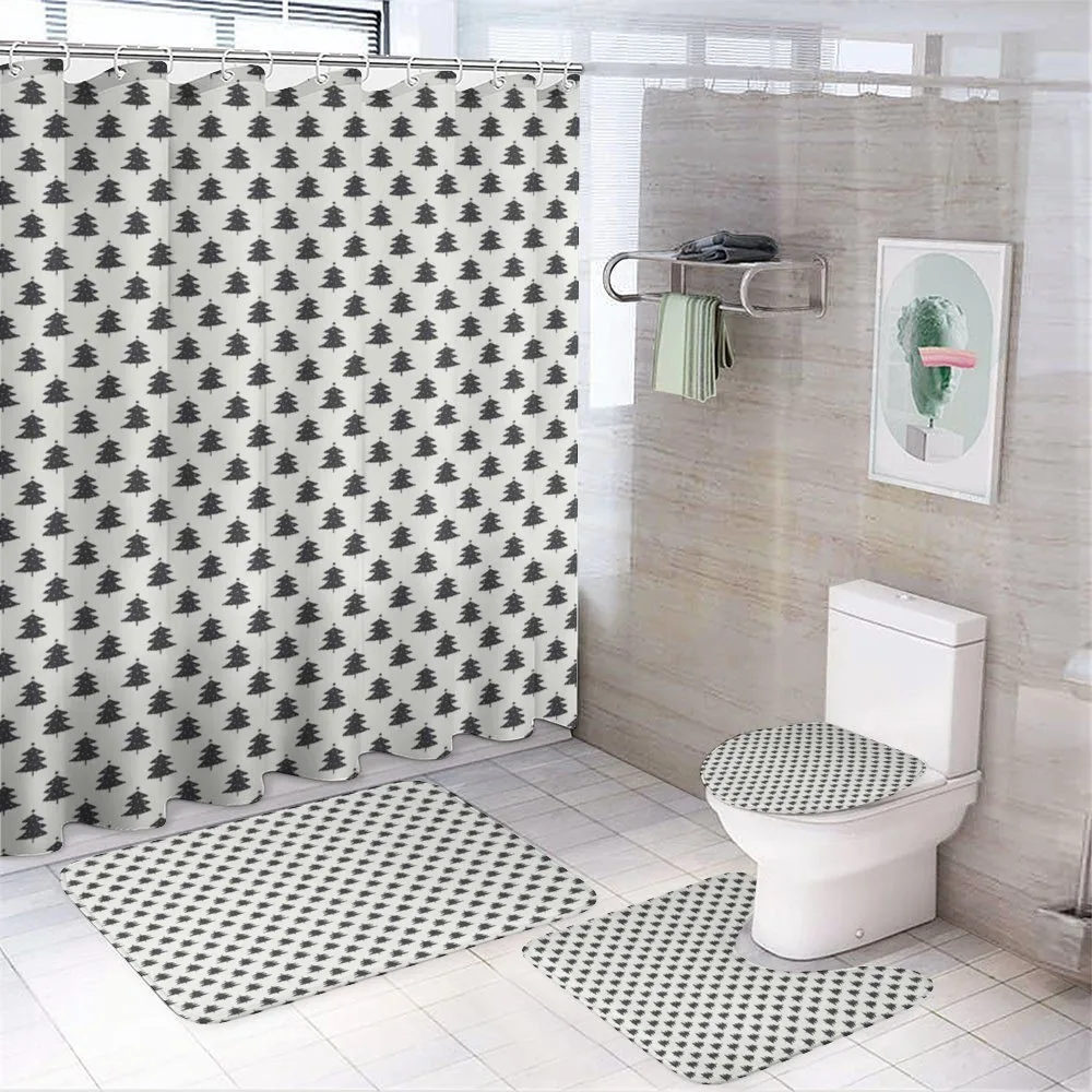 Fir Tree Silhouette — 4-Piece Bathroom Set preview