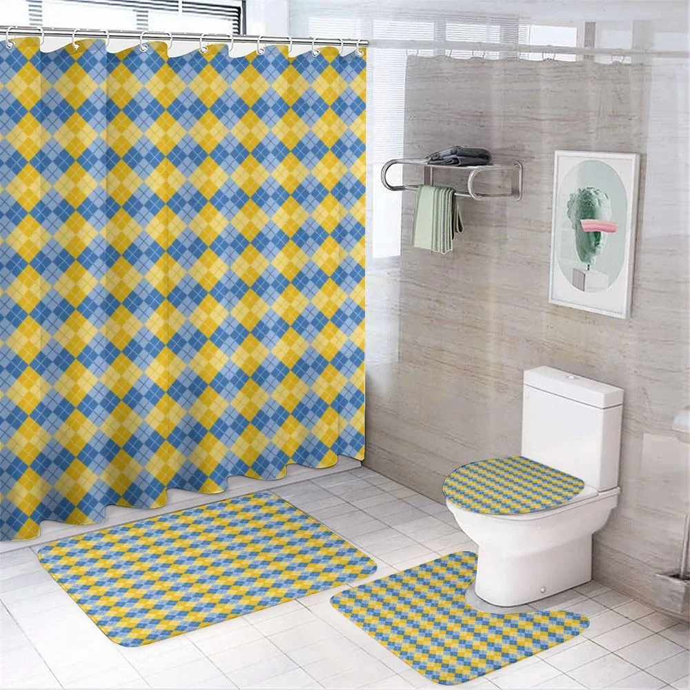 Argyle Grid — 4-Piece Bathroom Set preview
