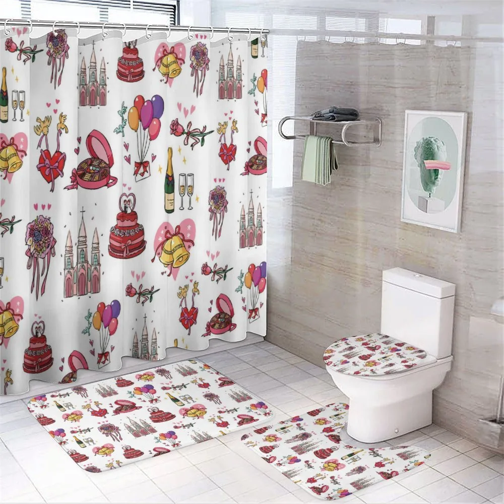 Wedding Composition Art — 4-Piece Bathroom Set preview