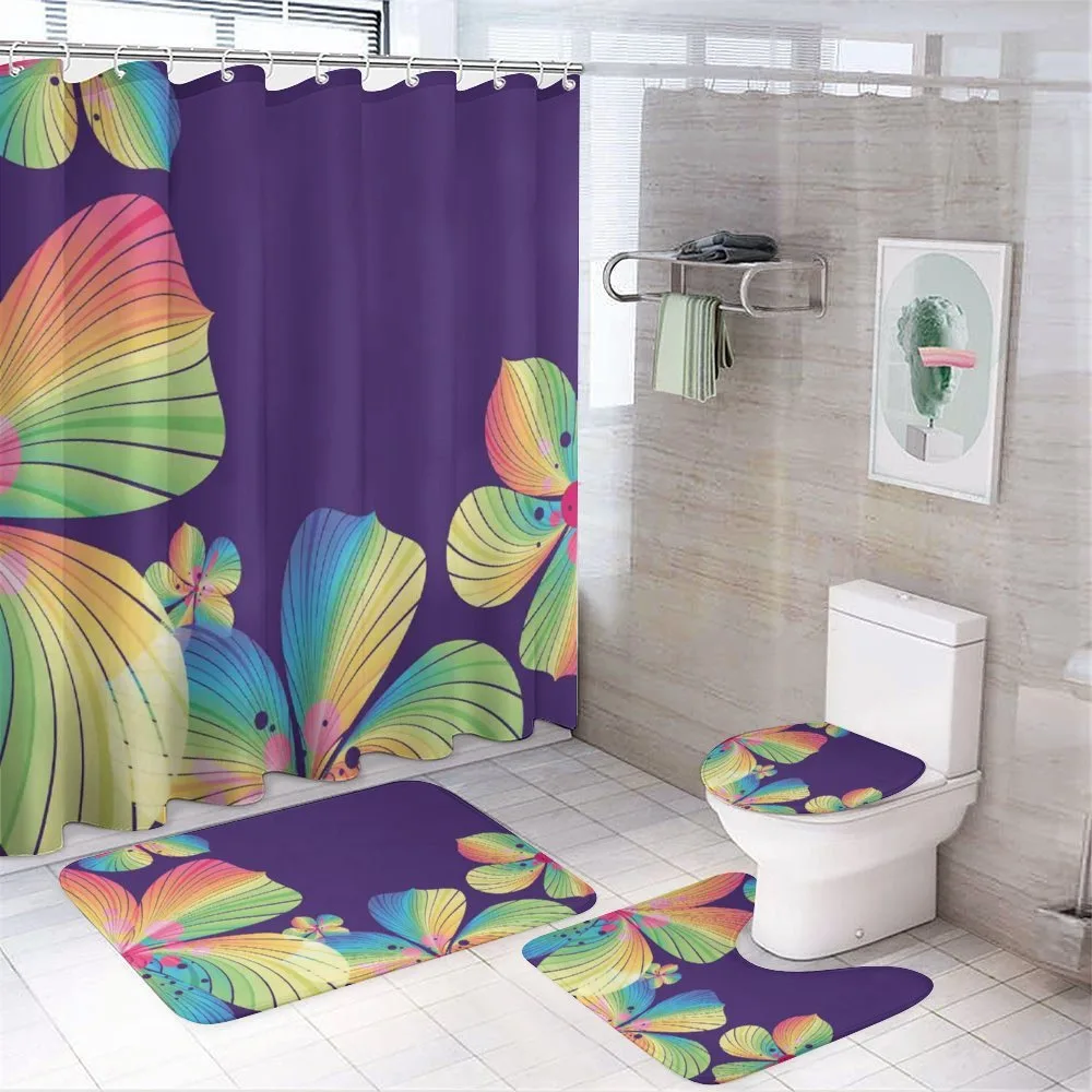 Abstract Big Exotic Flower — 4-Piece Bathroom Set preview