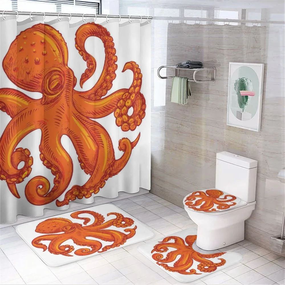 Orange Animal Wildlife — 4-Piece Bathroom Set preview