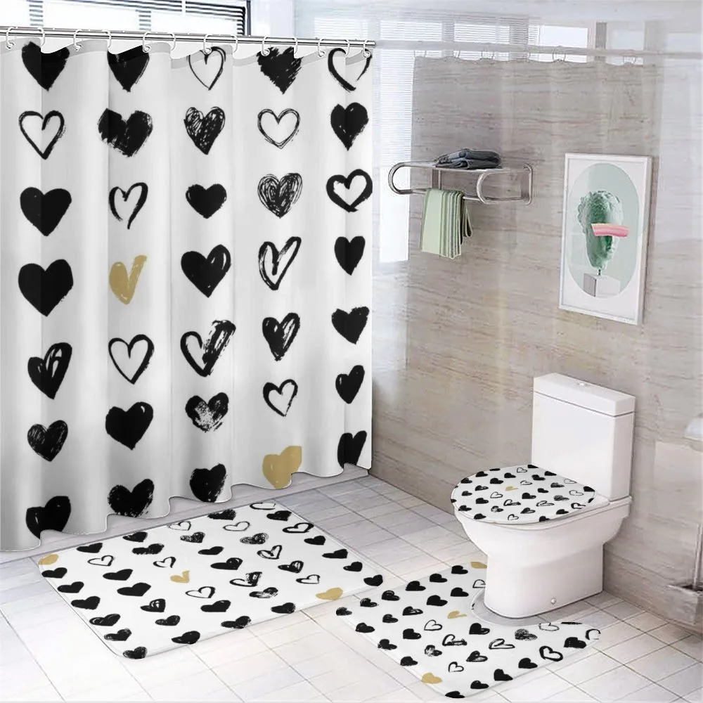 Small Heart Hipster — 4-Piece Bathroom Set preview