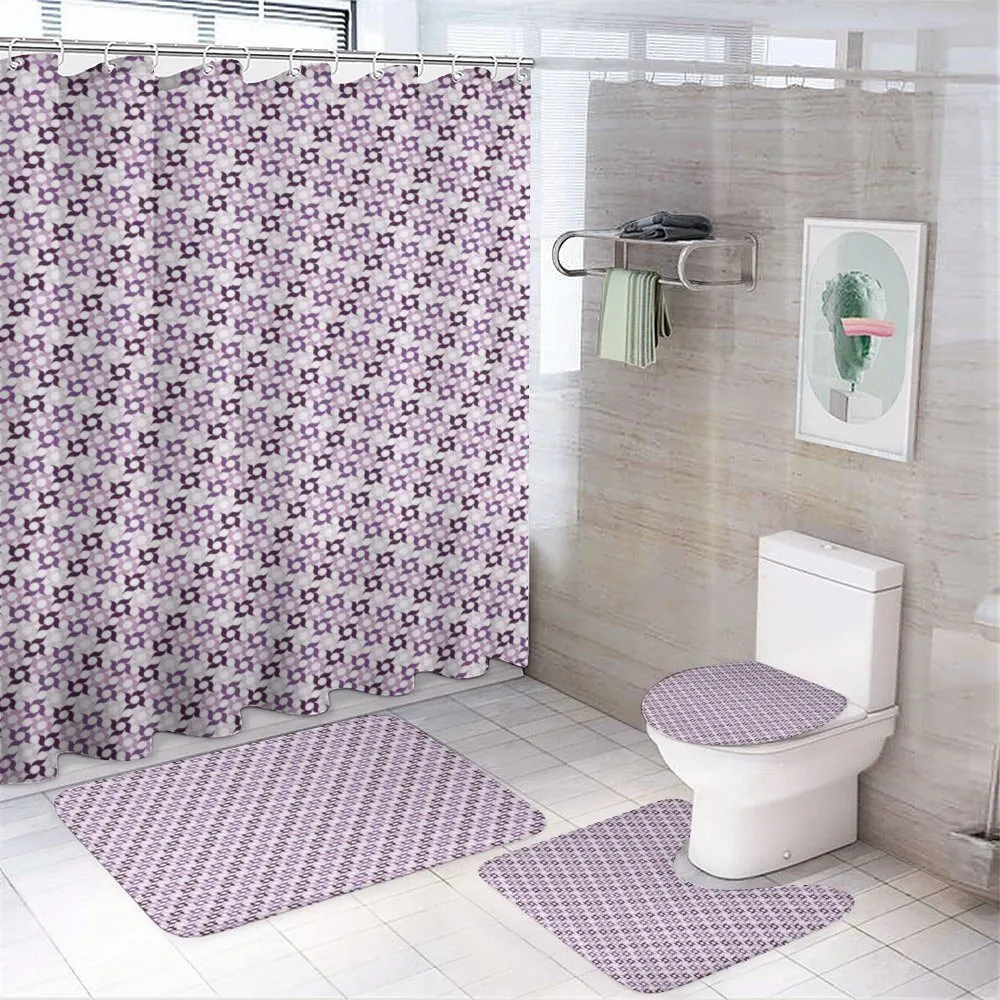 Swirling Floral Style — 4-Piece Bathroom Set preview