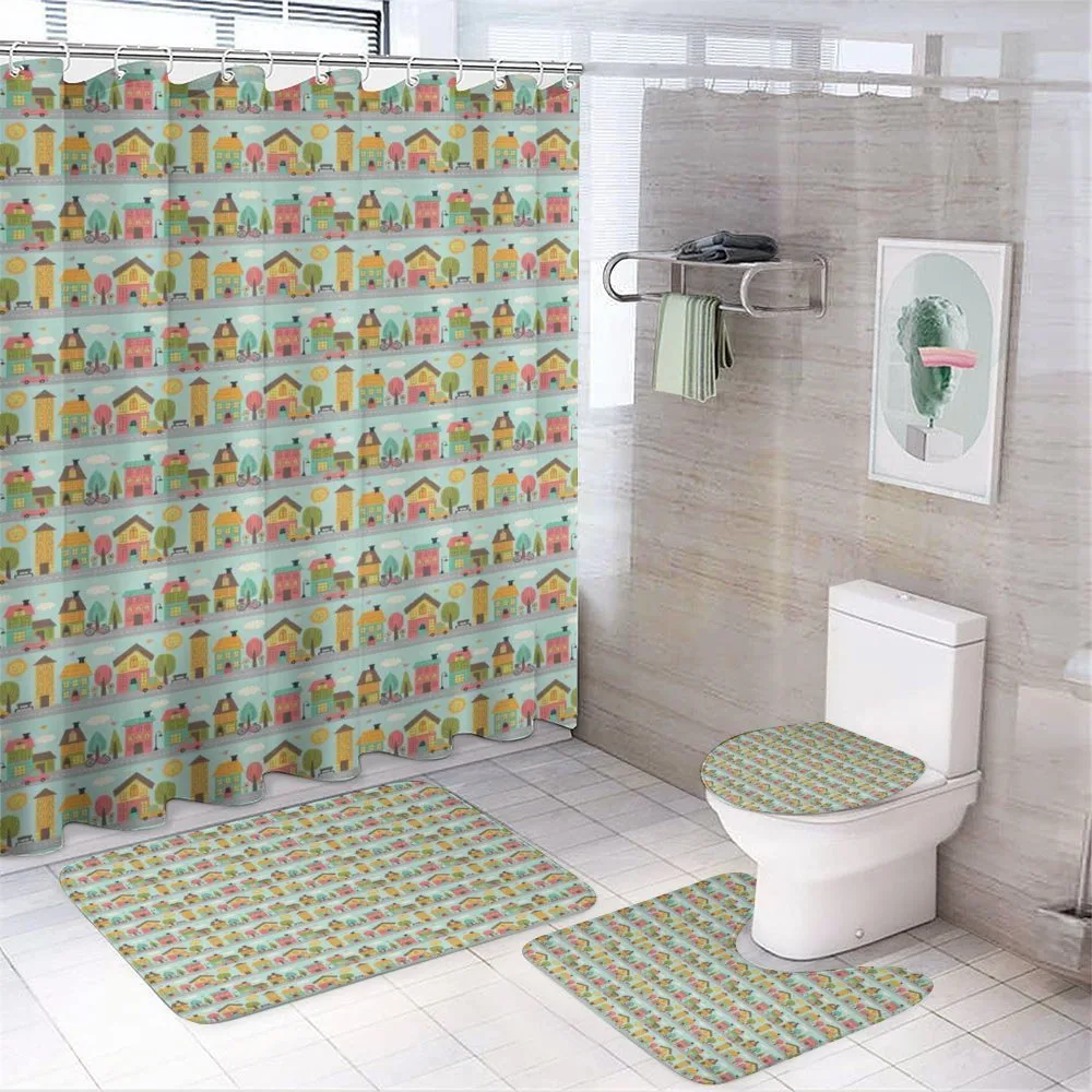 Small Town Street Houses — 4-Piece Bathroom Set preview