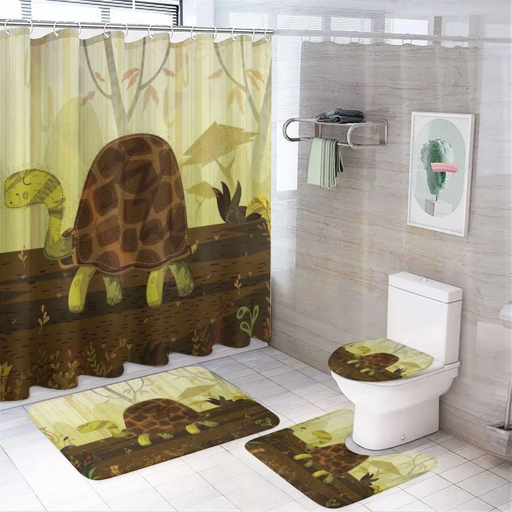 Cartoon Woodland Design — 4-Piece Bathroom Set preview