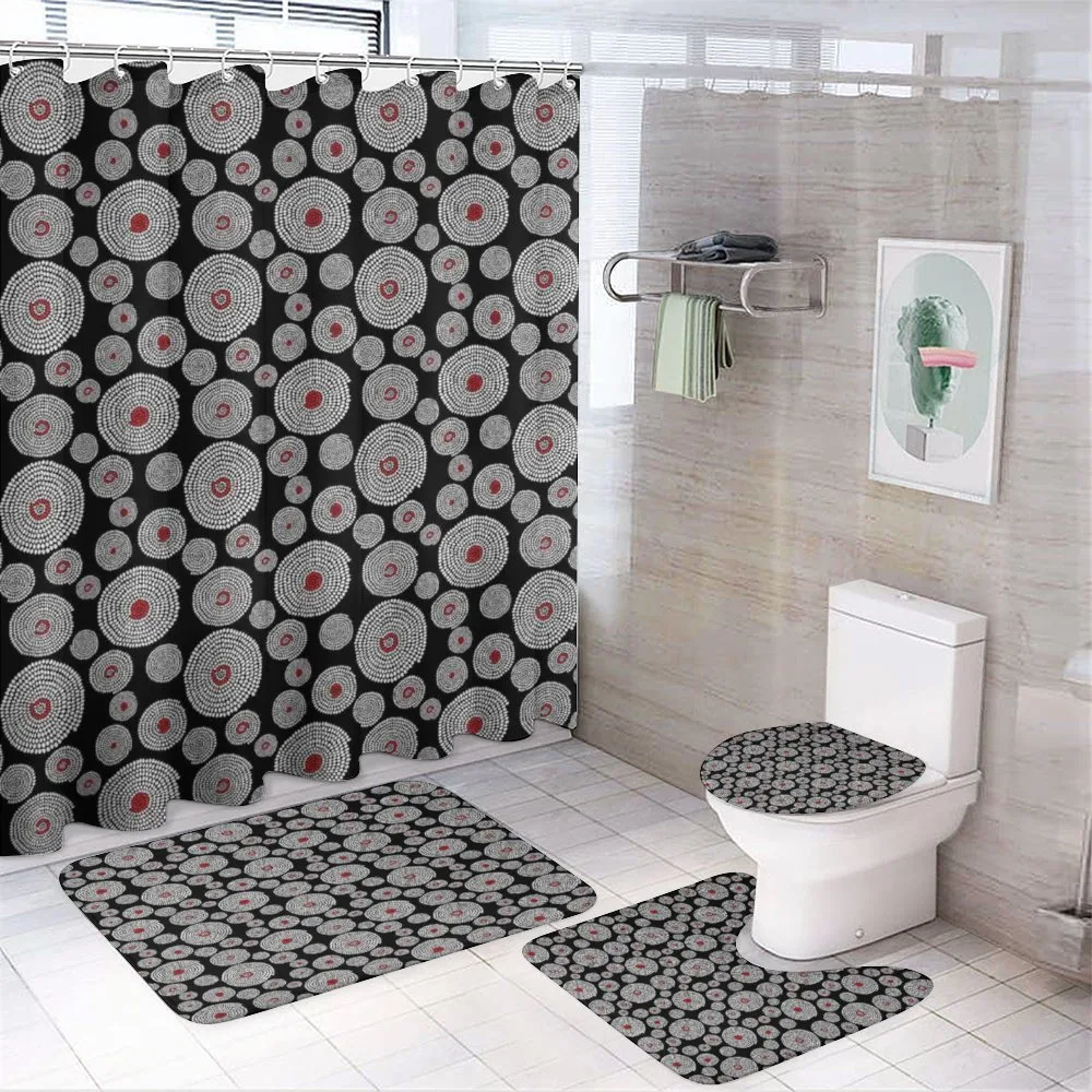 Tribal Circles Spots — 4-Piece Bathroom Set preview