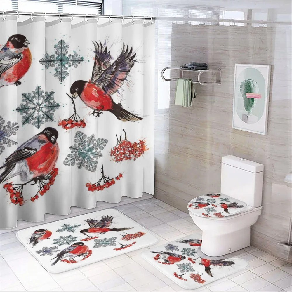 Christmas Composition Art — 4-Piece Bathroom Set preview