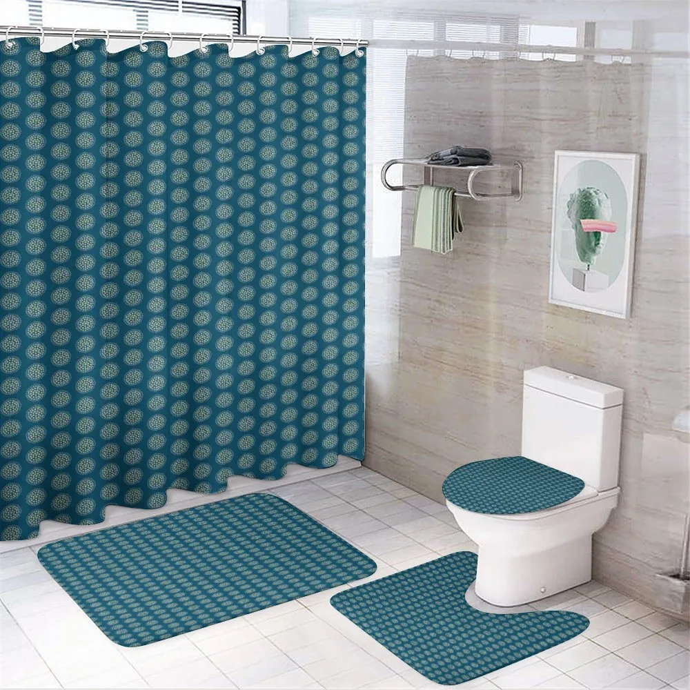 Moire Circles Spots — 4-Piece Bathroom Set preview