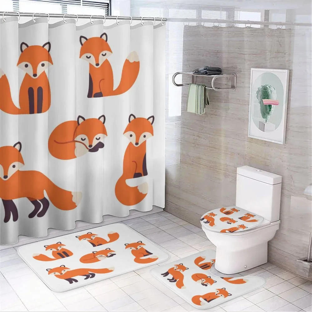 Simple Style Cartoon Animals — 4-Piece Bathroom Set preview