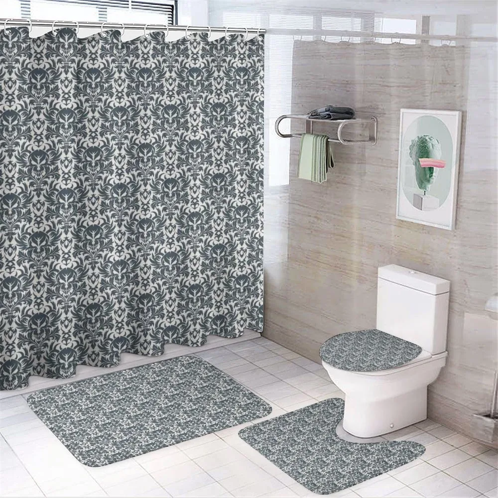 Skull in Flora — 4-Piece Bathroom Set preview