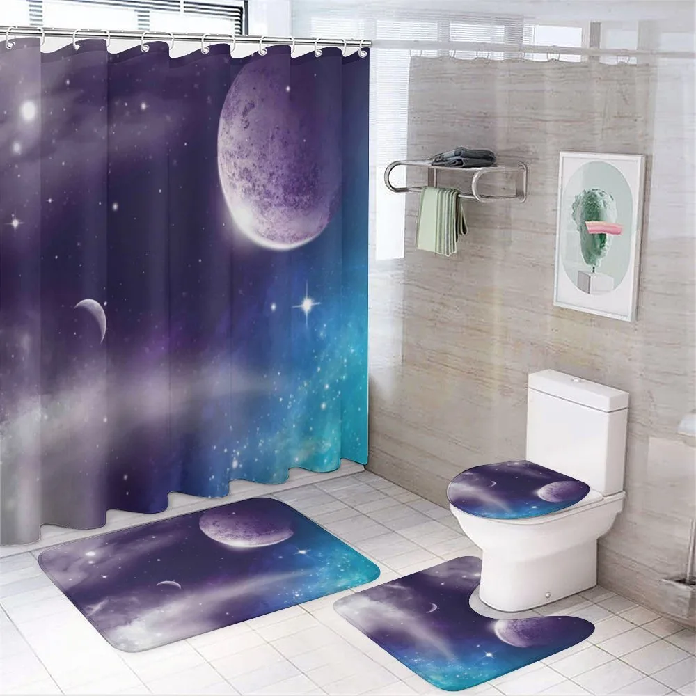 Starry Night Sky Scenery — 4-Piece Bathroom Set preview
