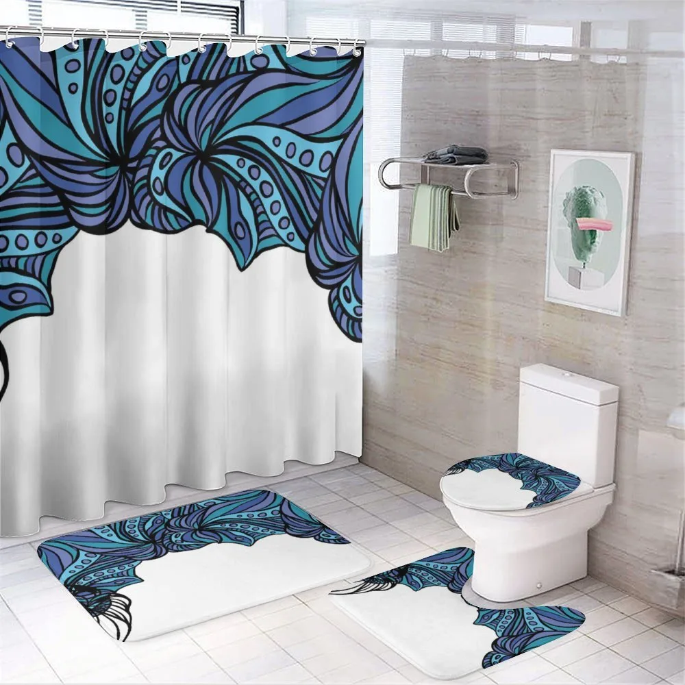 Abstract Marine Pattern — 4-Piece Bathroom Set preview