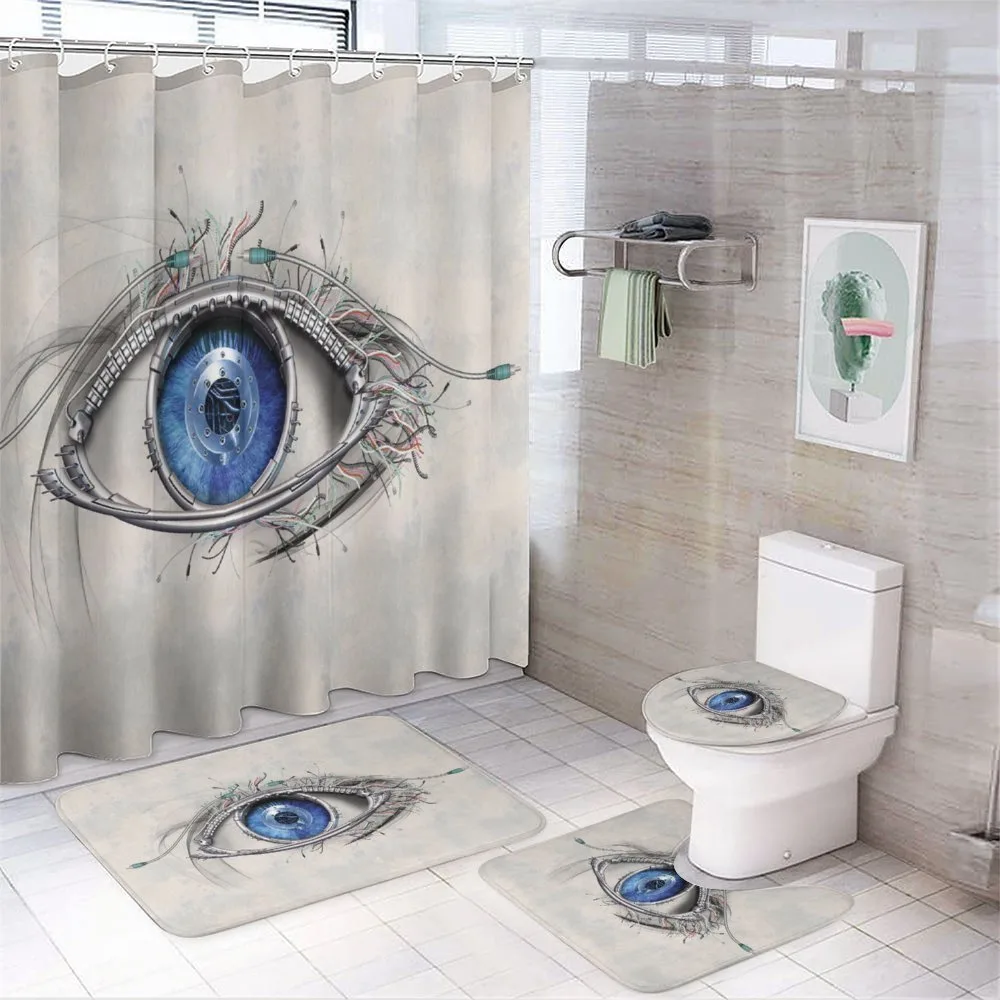 Futuristic Mechanic Sight — 4-Piece Bathroom Set preview
