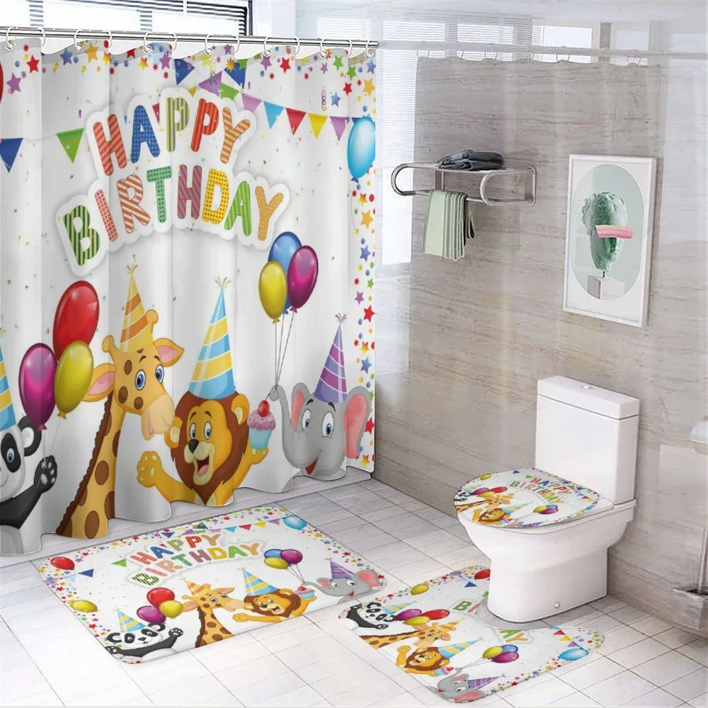 Cartoon Animals Party — 4-Piece Bathroom Set preview