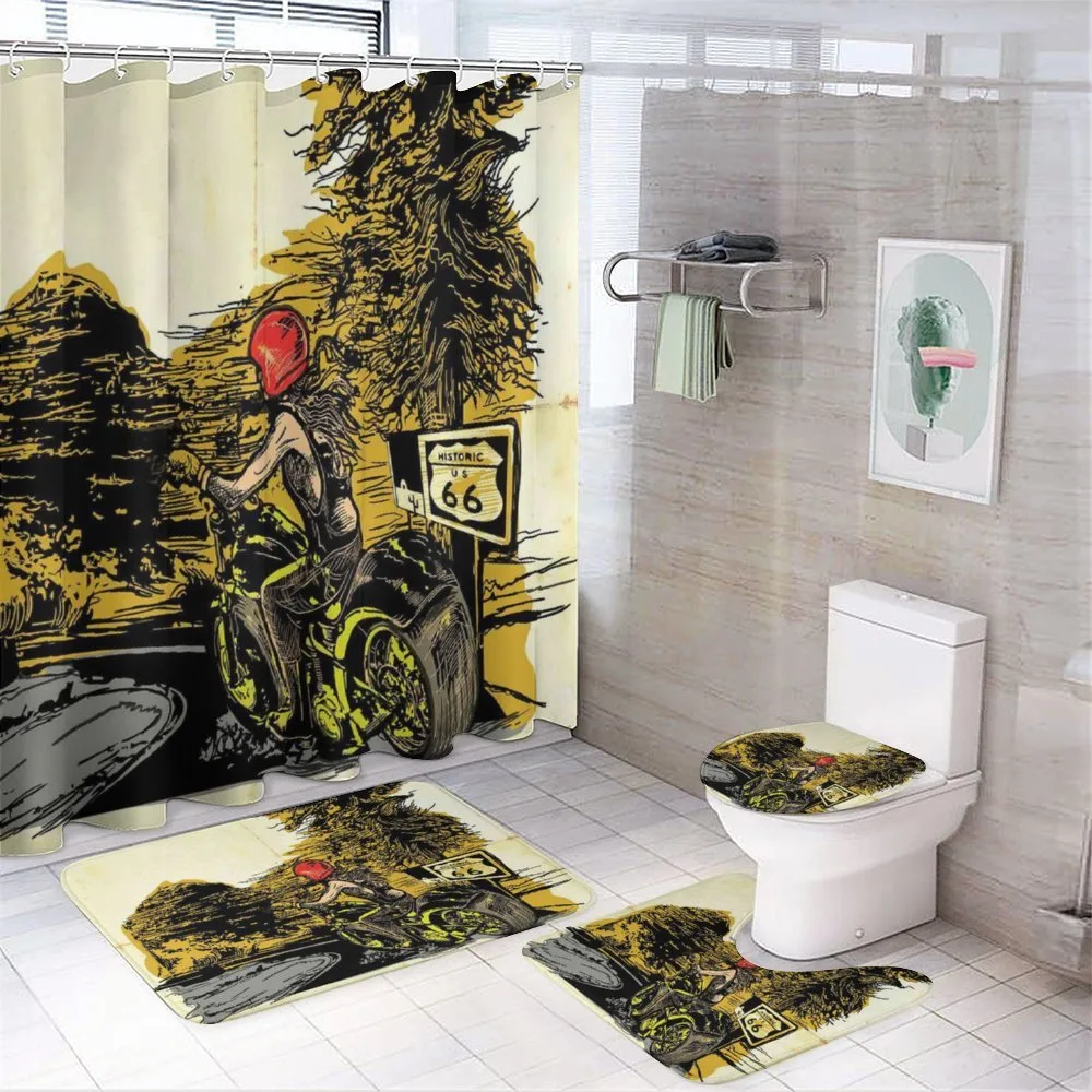 Girl on a Chopper — 4-Piece Bathroom Set preview