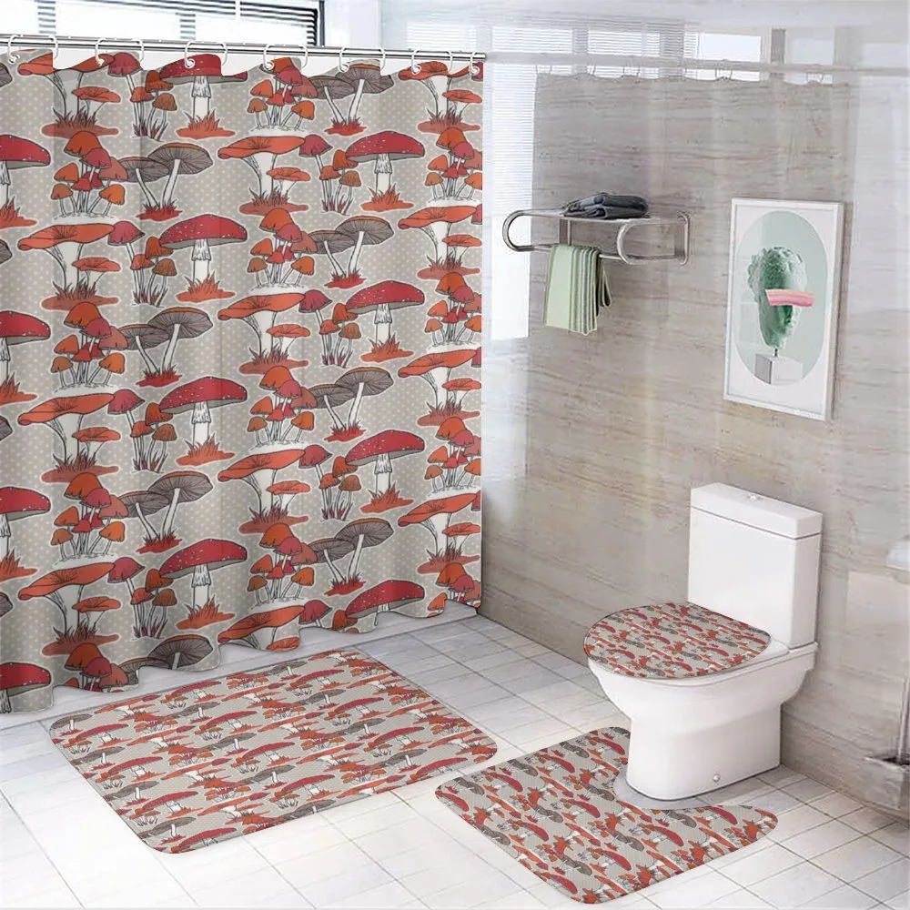 Jungle Fall Mushrooms — 4-Piece Bathroom Set preview