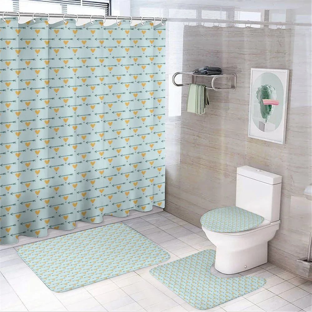 Love Themed Motifs — 4-Piece Bathroom Set preview