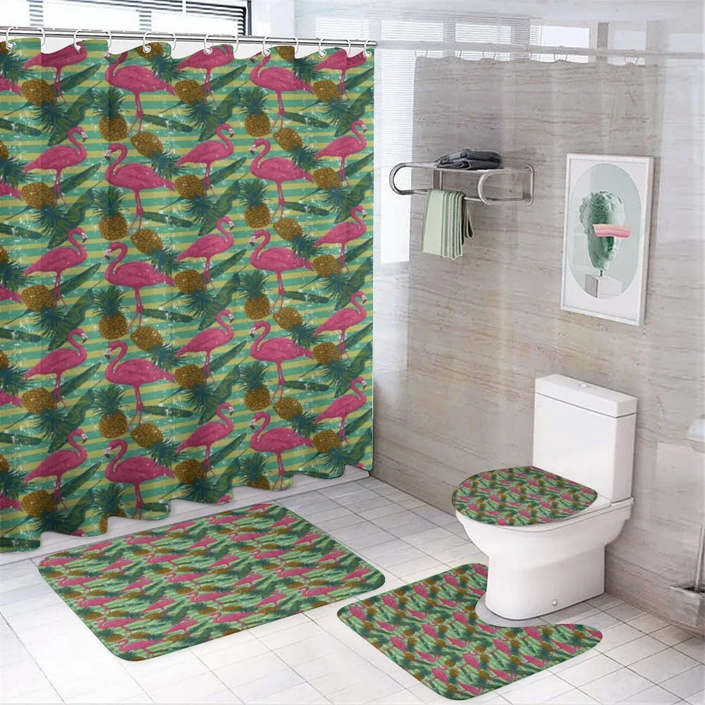 Pineapples Banana Leaf — 4-Piece Bathroom Set preview