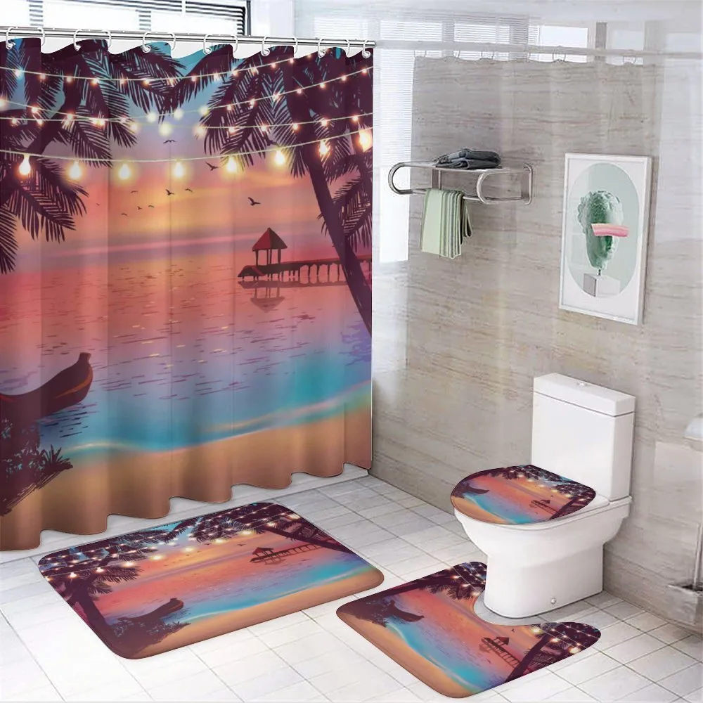 Mystic Evening Beach — 4-Piece Bathroom Set preview