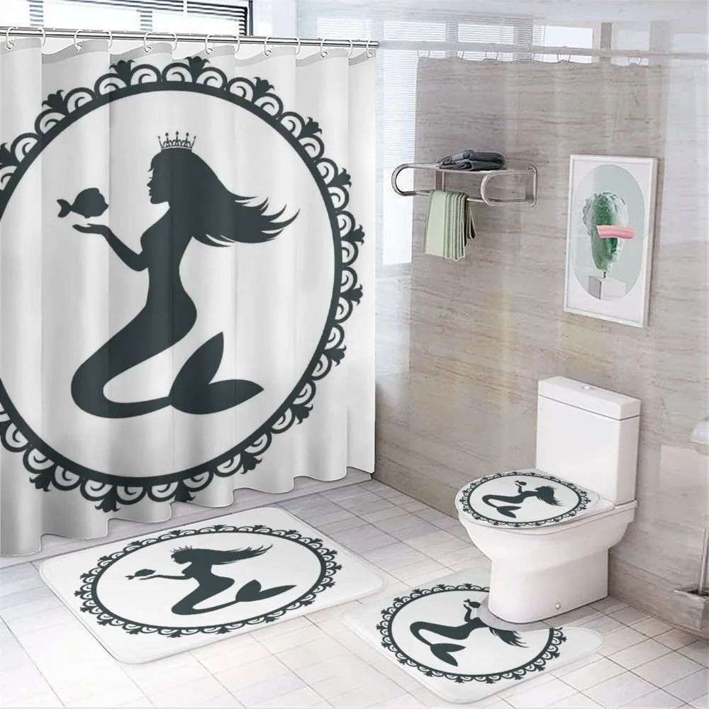 Vintage Princess Fish — 4-Piece Bathroom Set preview