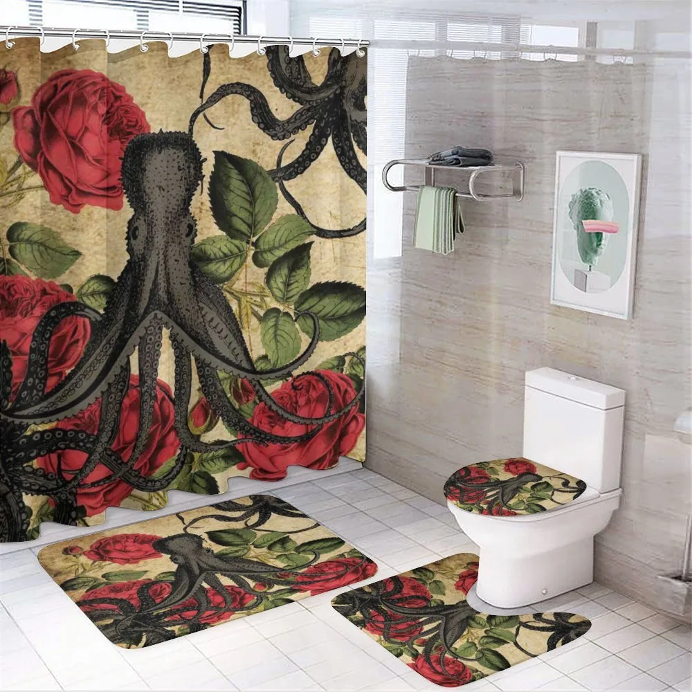 Roses Marine Animal — 4-Piece Bathroom Set preview