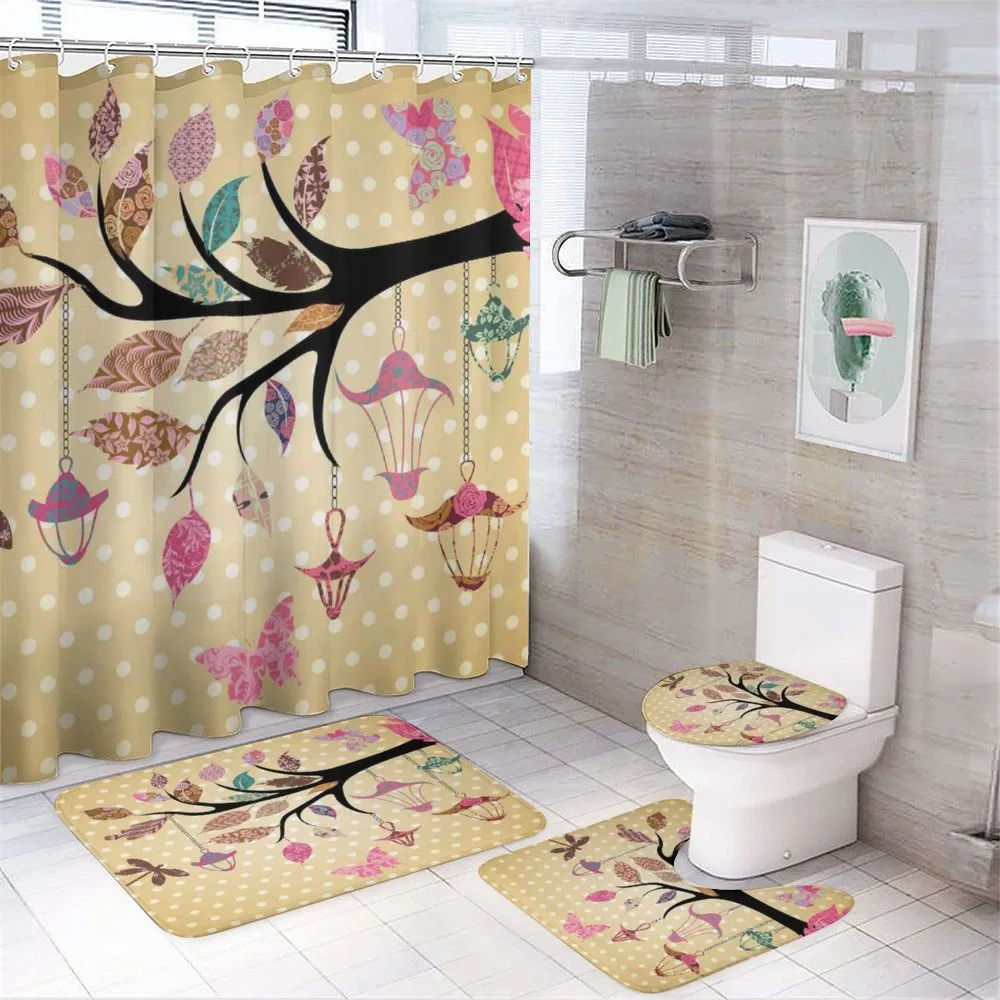 Vintage Boho Tree — 4-Piece Bathroom Set preview