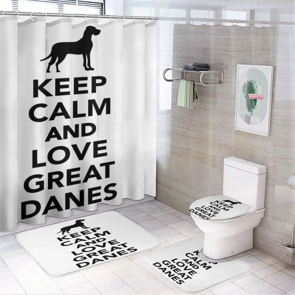 Keep Calm and Love Text — 4-Piece Bathroom Set preview